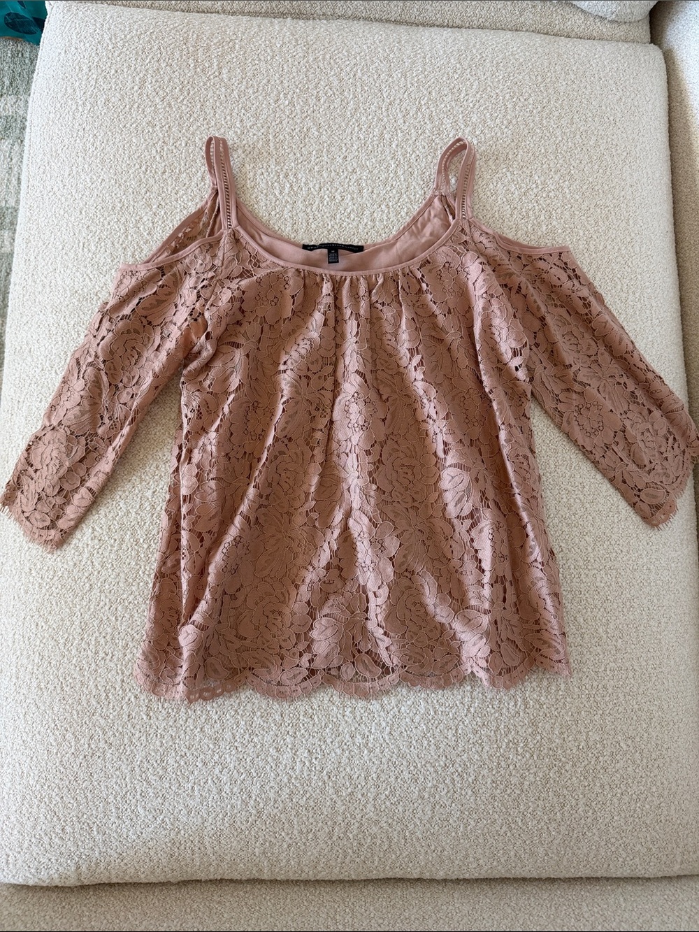 WHBM Lace Cold-Shoulder Blouse - Size M